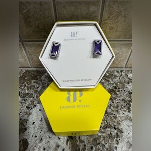 BP Earrings ER14675 Lavender Amethyst fuzed w/genuine quartz on Hematite Plating